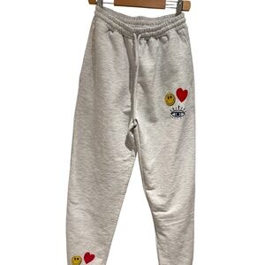 SOUTH PARADE grey sweatpants with fun details - size XS